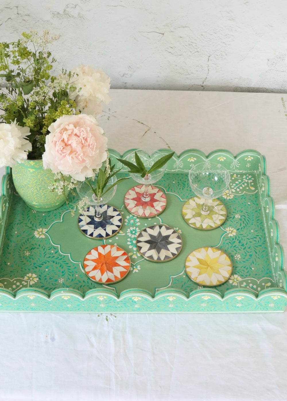 Inlay Coaster- Buttercup Yellow Star