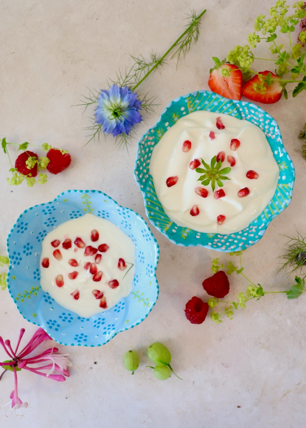 Pudding Bowl - White & Cactus