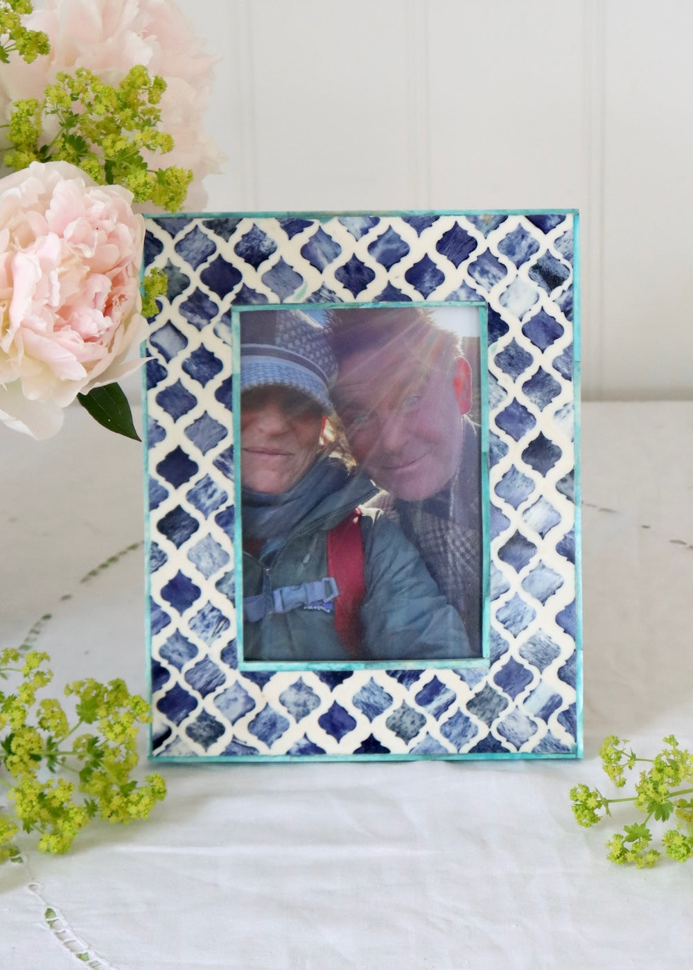 Photo Frame - Navy Trellis