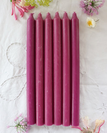 6 Heather Purple Candles
