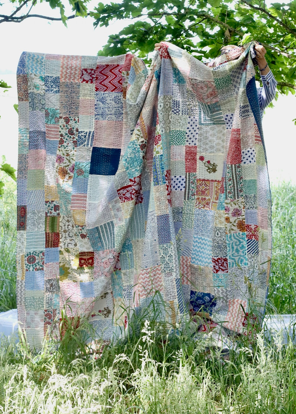 Block Print Patchwork Throw 21 - KiINGSIZE