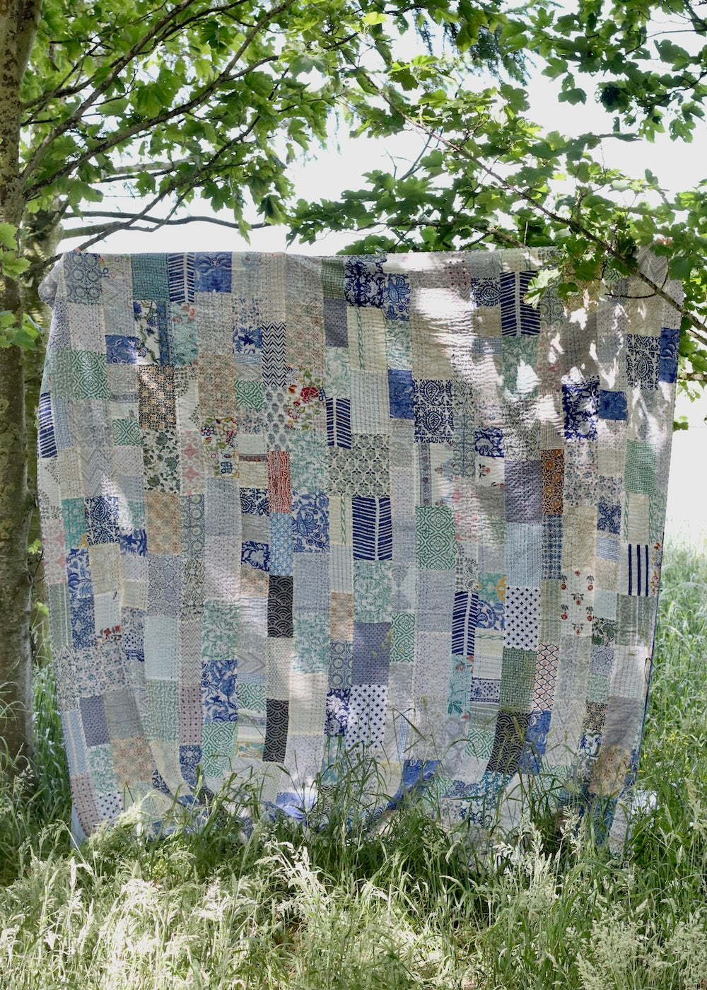 Block Print Patchwork Throw 22 - KINGSIZE