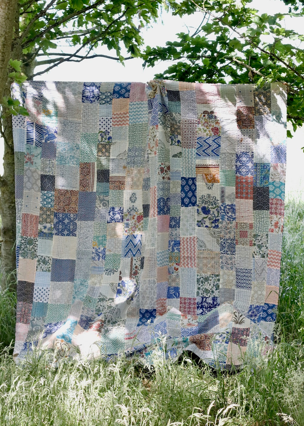 Block Print Patchwork Throw 23 - KINGSIZE