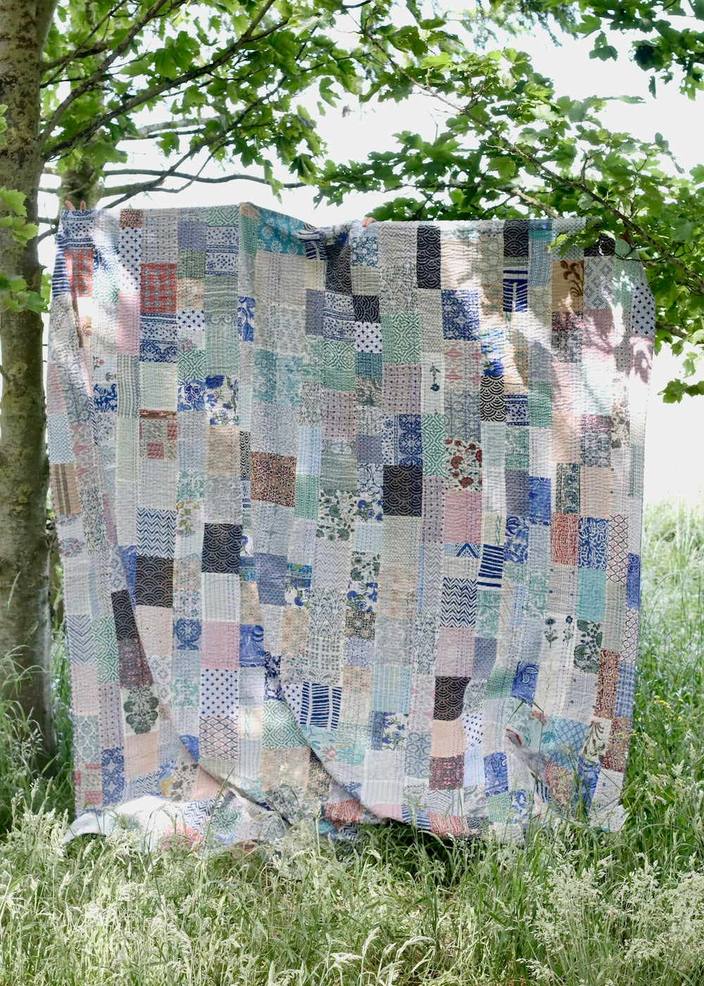 Block Print Patchwork Throw 24 - KINGSIZE