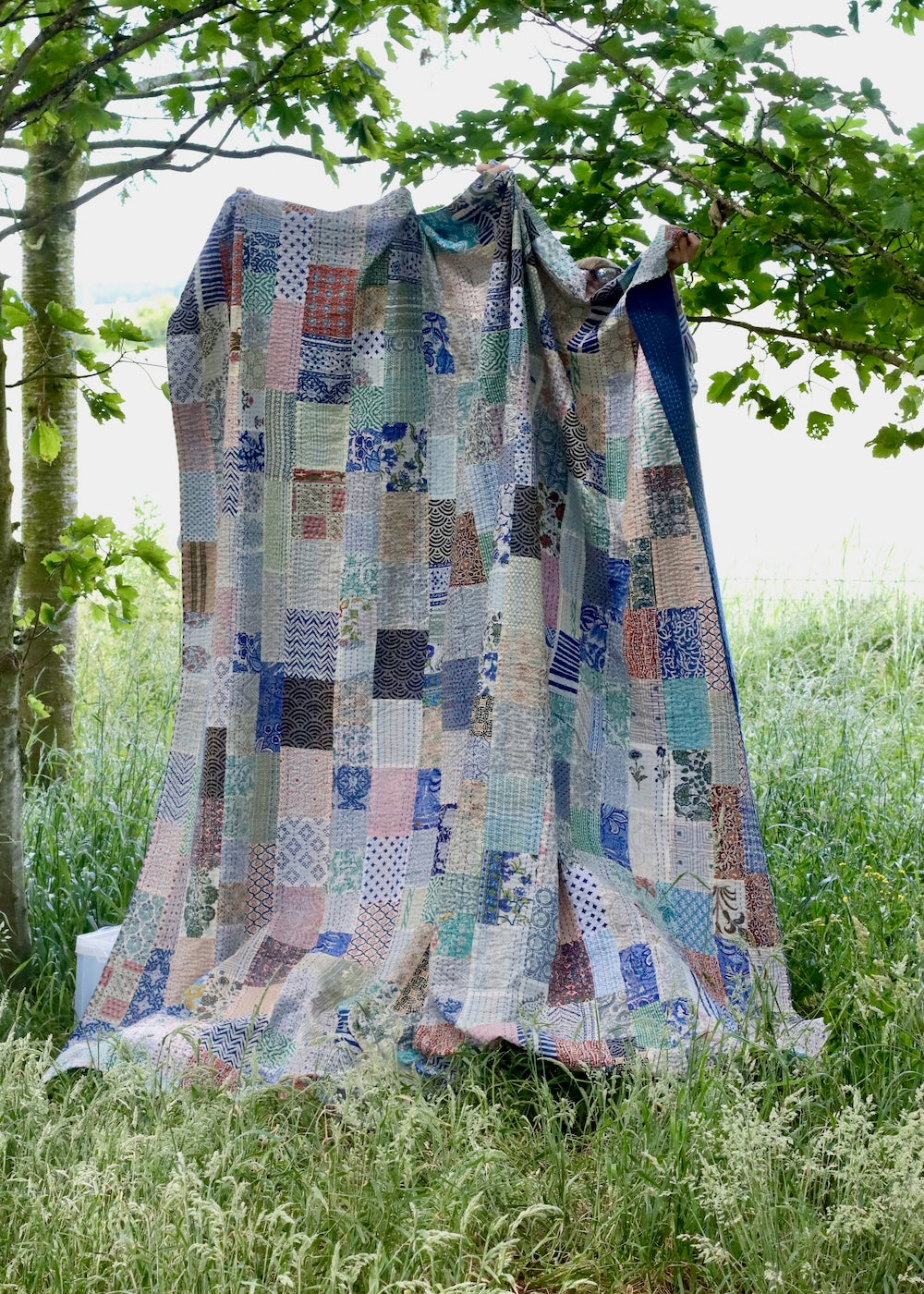 Block Print Patchwork Throw 24 - KINGSIZE
