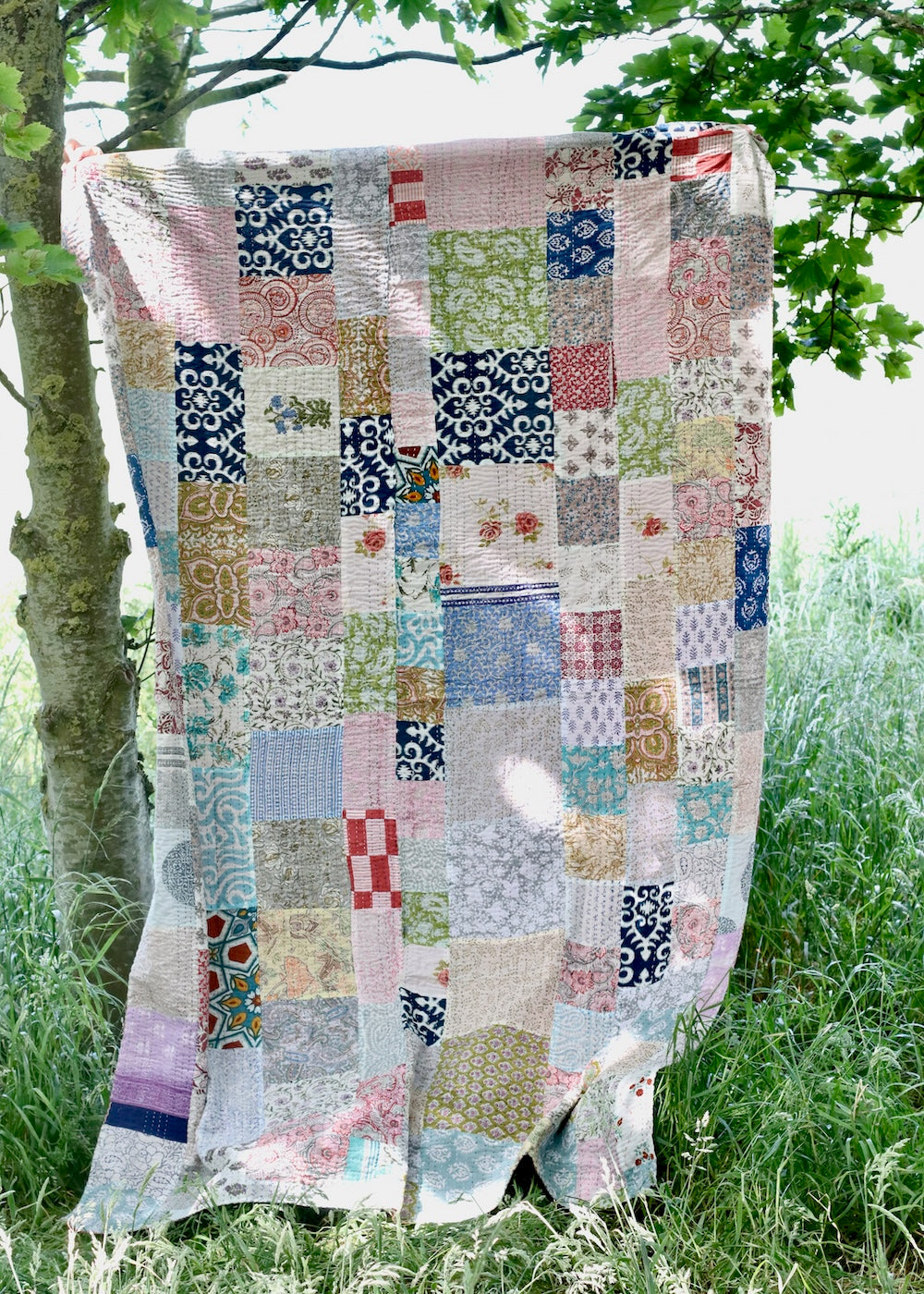 Block Print Patchwork Throw 4- SINGLE