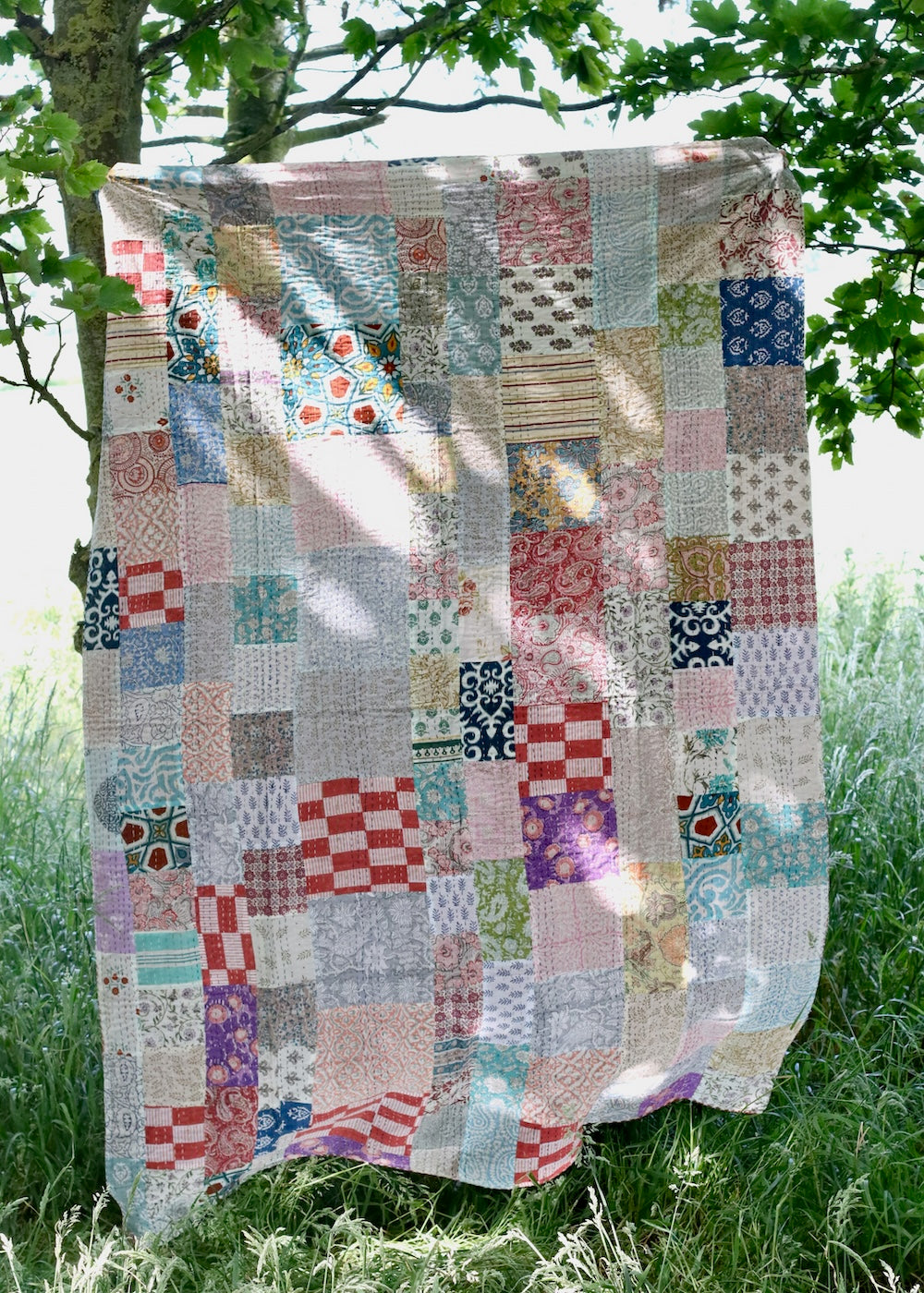 Block Print Patchwork Throw 3- SINGLE