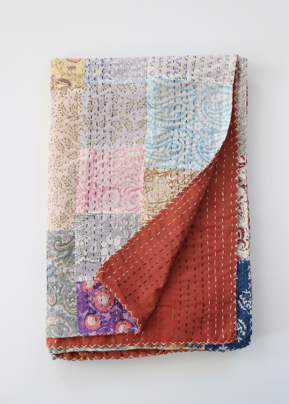 Block Print Patchwork Throw 3- SINGLE