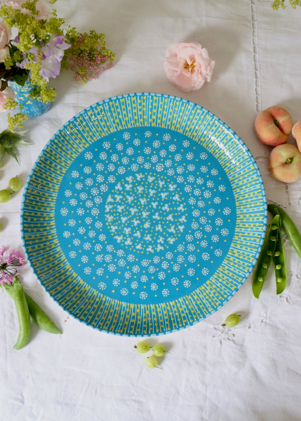 Round Serving Platter - Turquoise