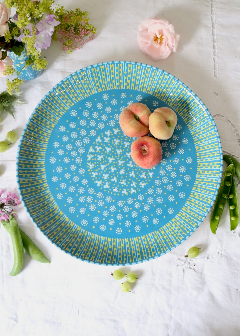 Round Serving Platter - Turquoise