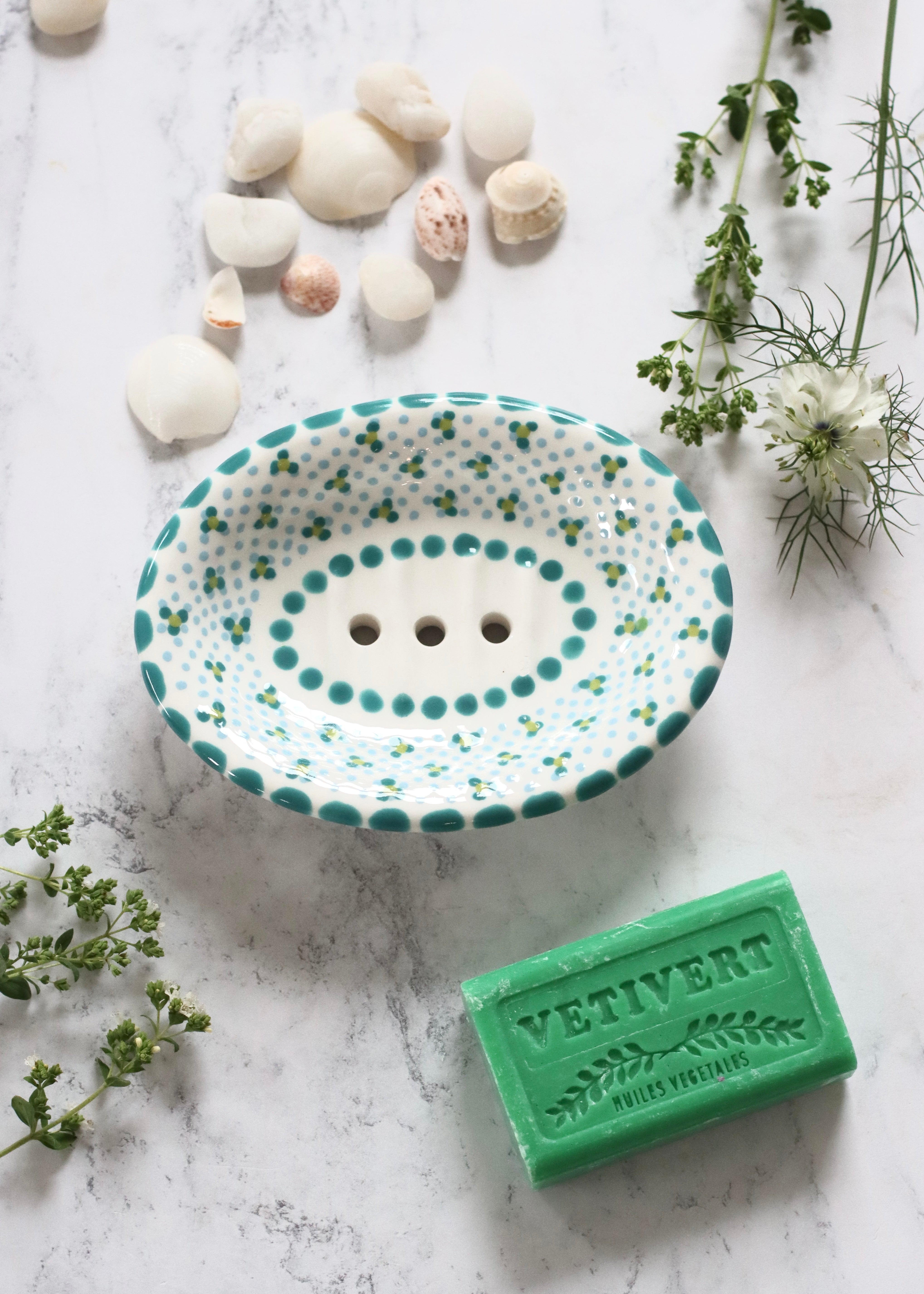 Soap Dish White & Jasper