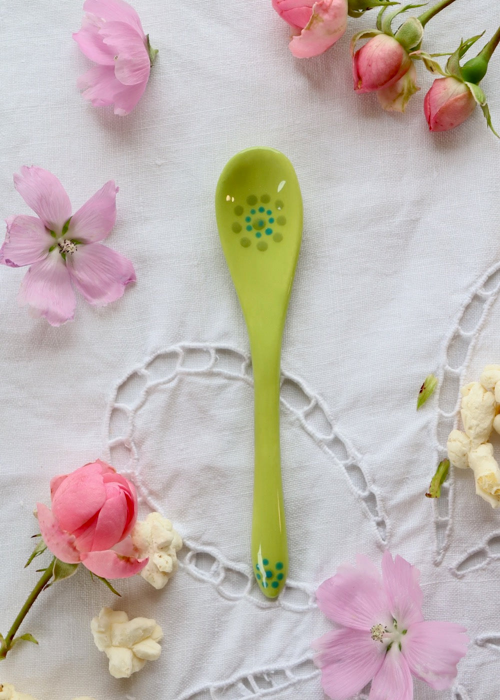 Ceramic Spoon -  Lime