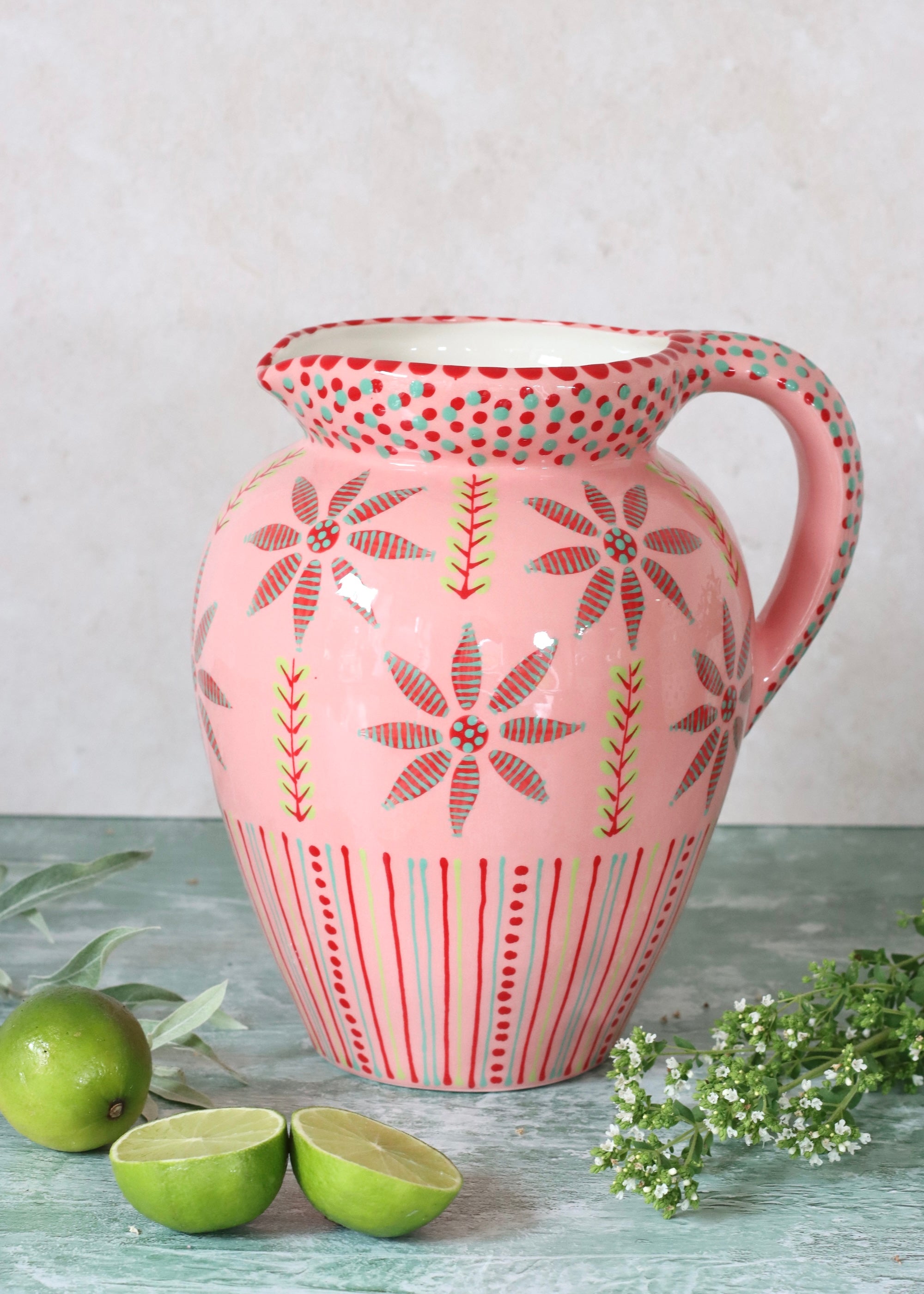 Water Jug - Pink and Red
