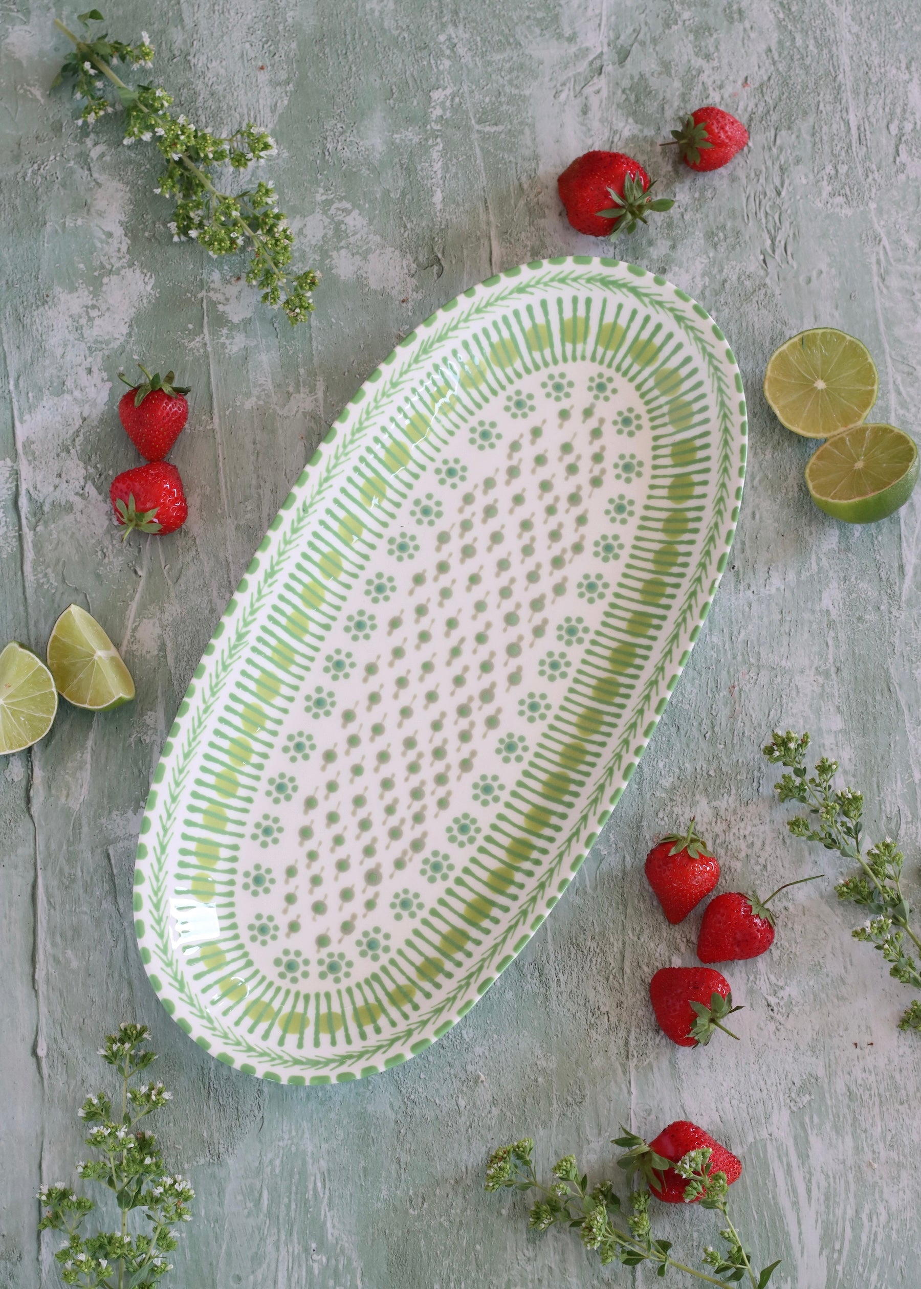 Margo Platter - White and Green