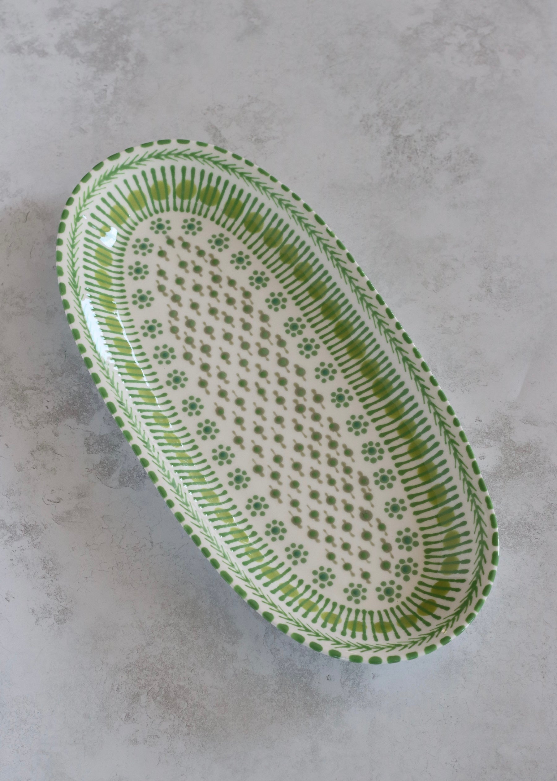 Margo Platter - White and Green