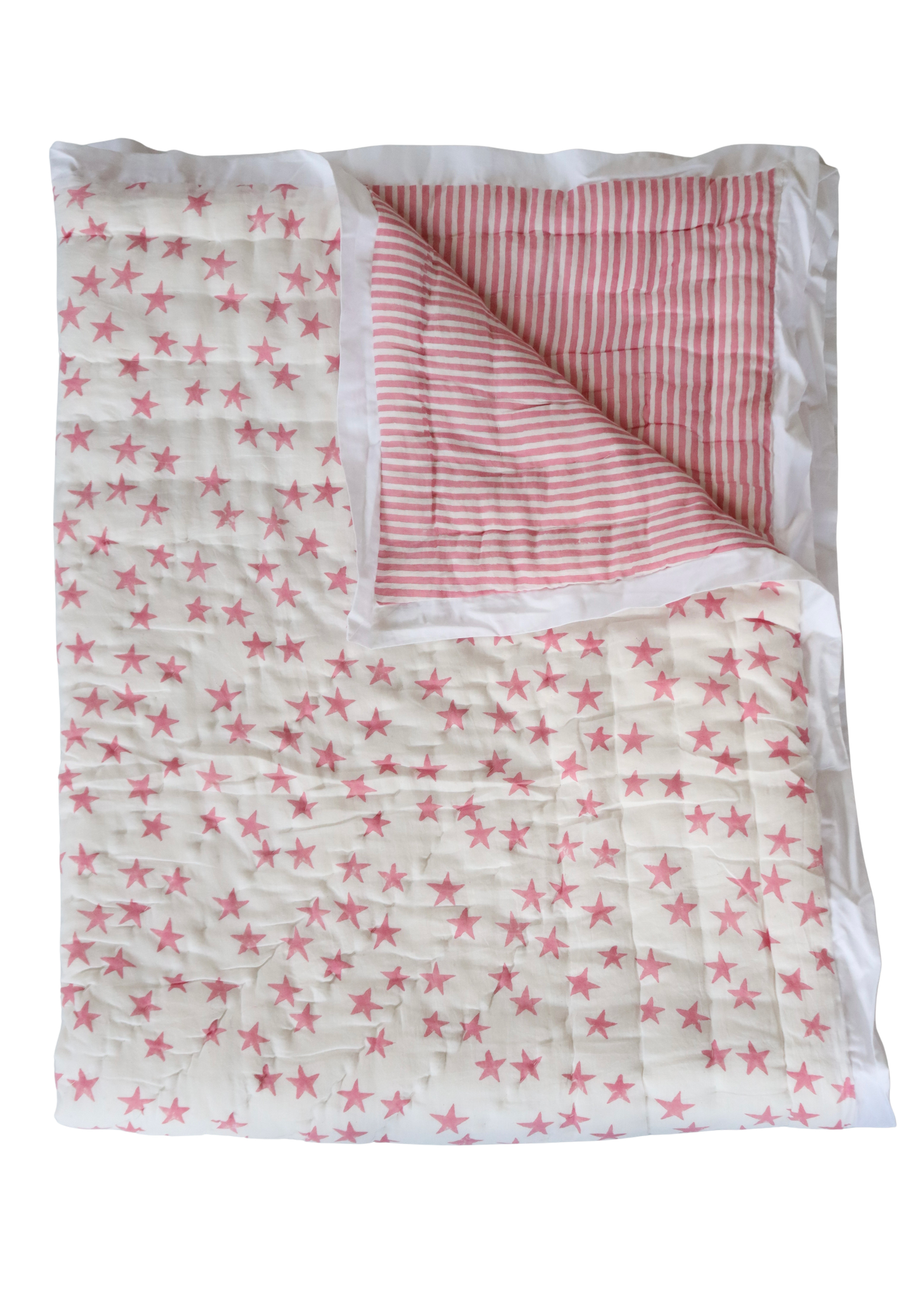 Childrens Super Star Quilt - Pink