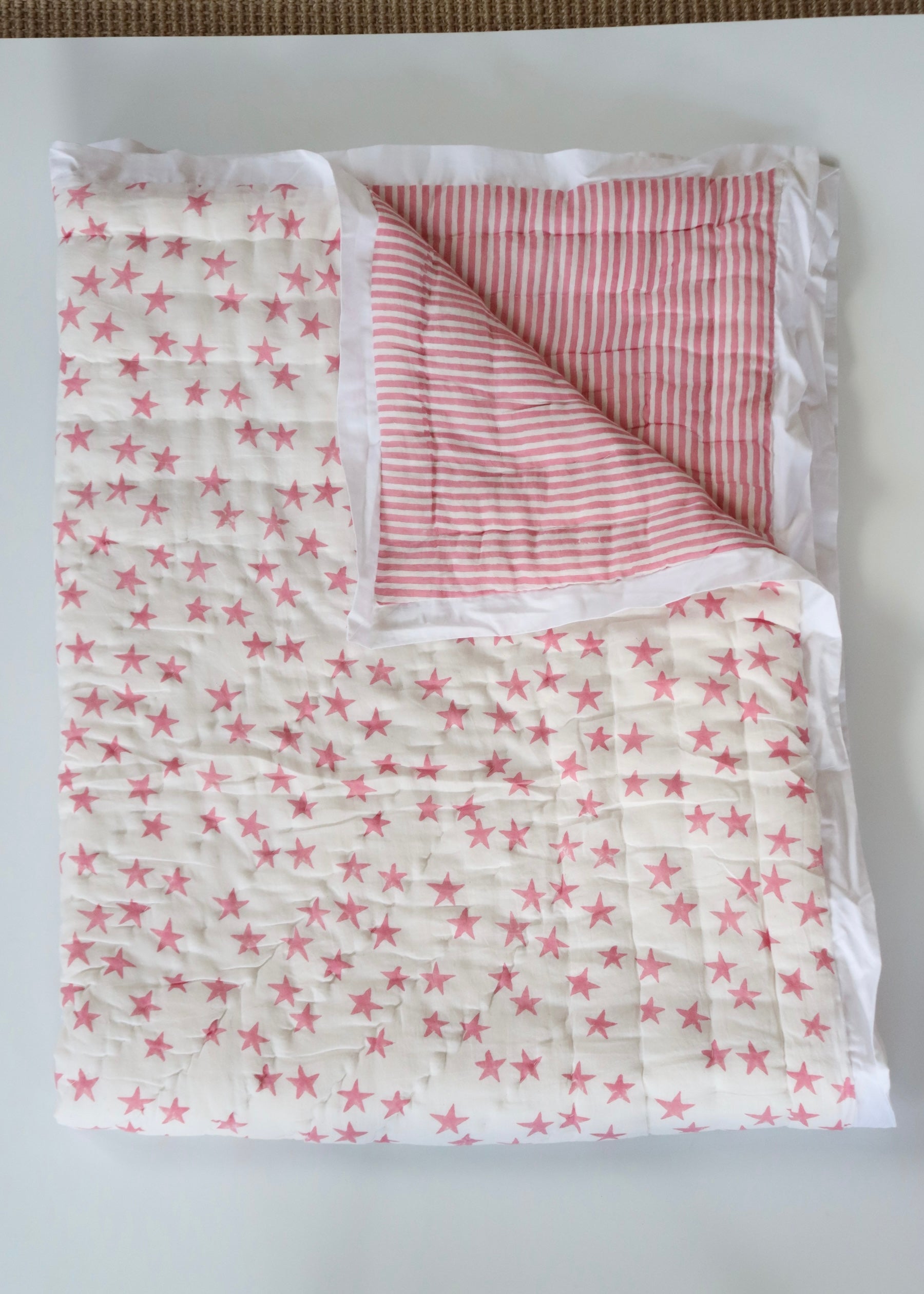 Baby Quilt - Super Star Pink