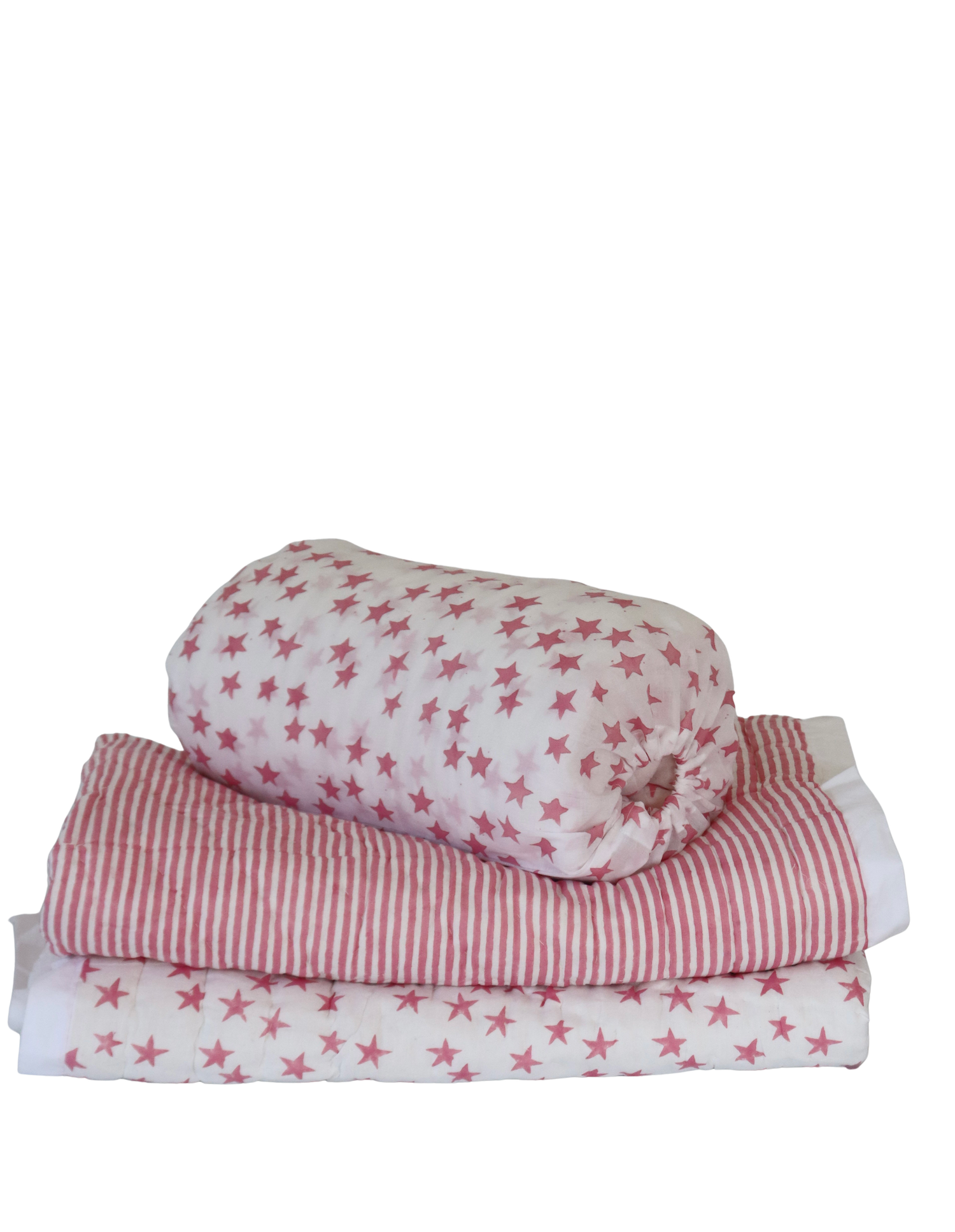 Childrens Super Star Quilt - Pink