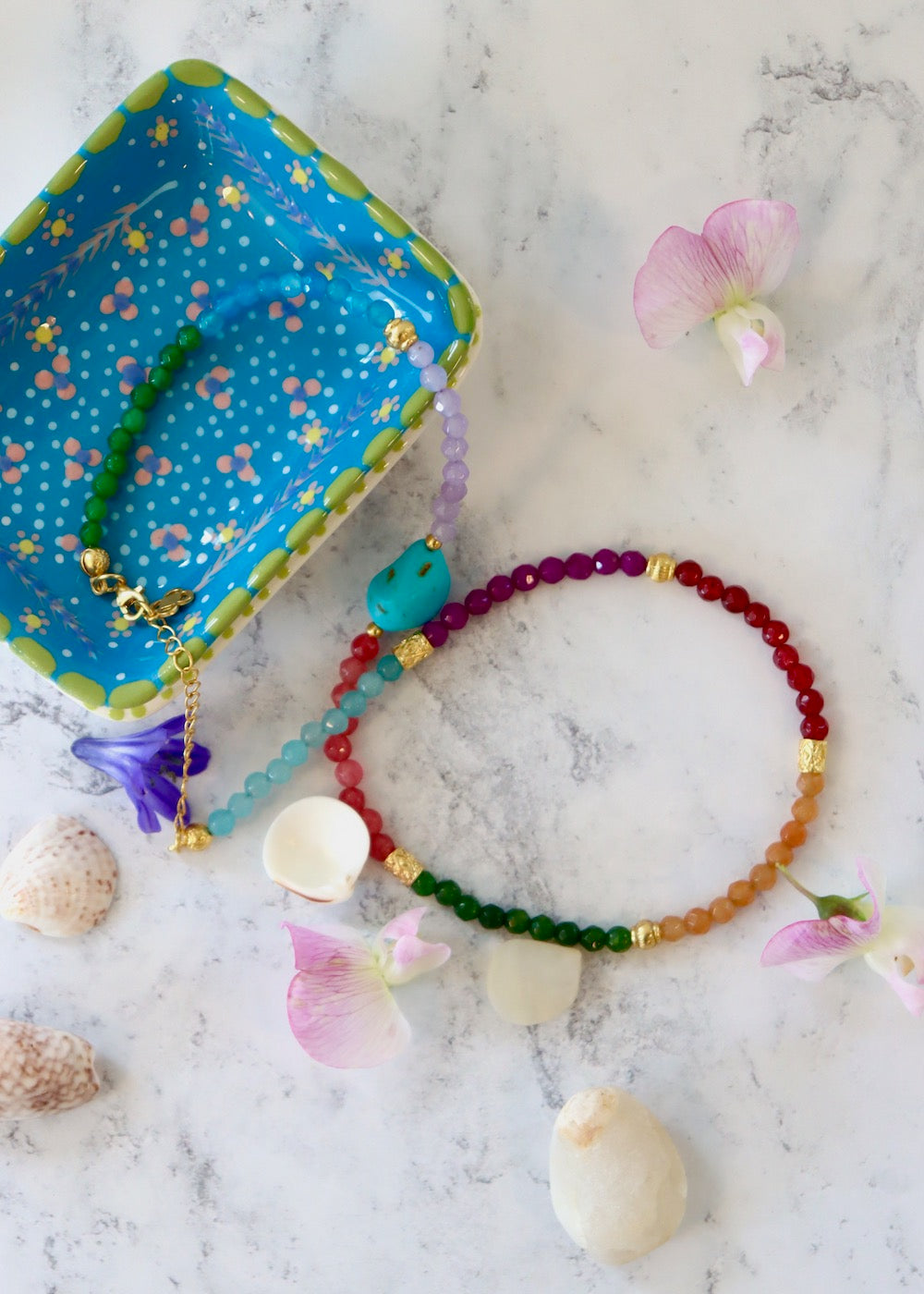 Felice Jade & Turquoise Beaded Necklace