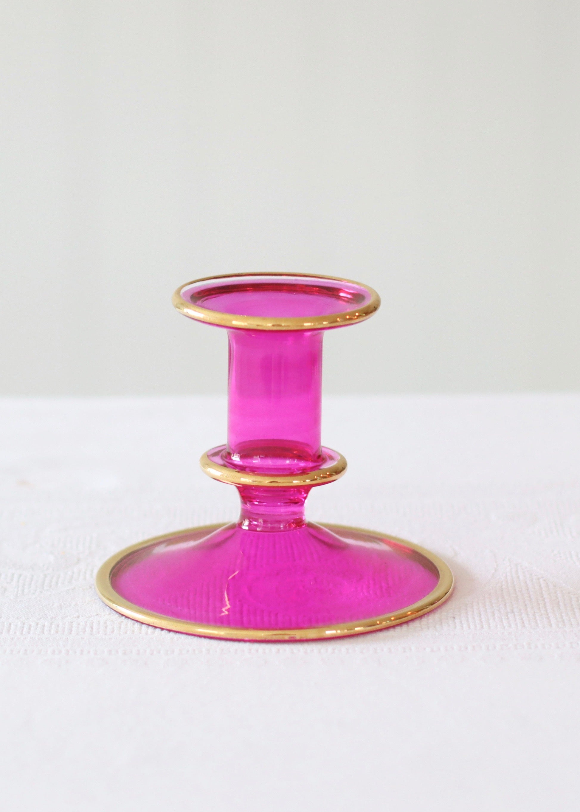 Salma Candlestick - Hot Pink