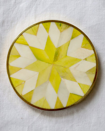 Inlay Coaster- Yellow Star