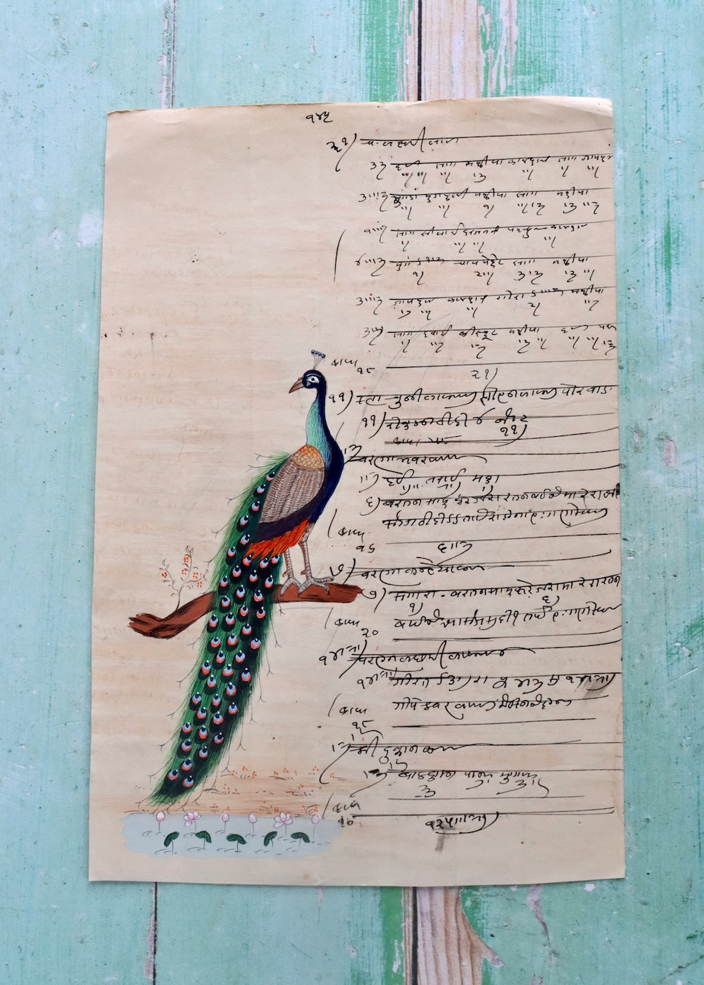 Indian Bird Painting Peacock 4