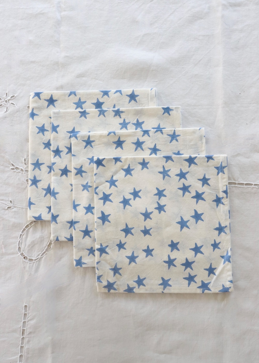 NEW Set Of 4 Napkins - Blue Star