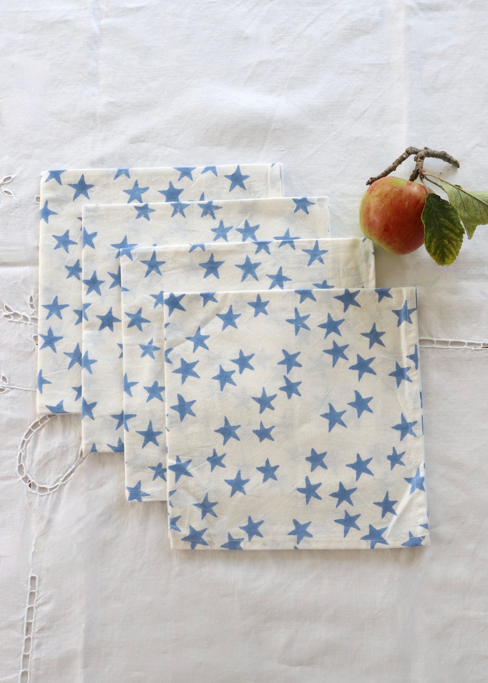 NEW Set Of 4 Napkins - Blue Star