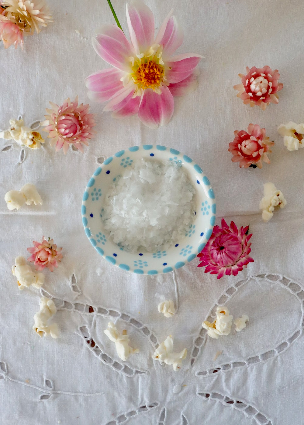 Salt Dish - White and Blue
