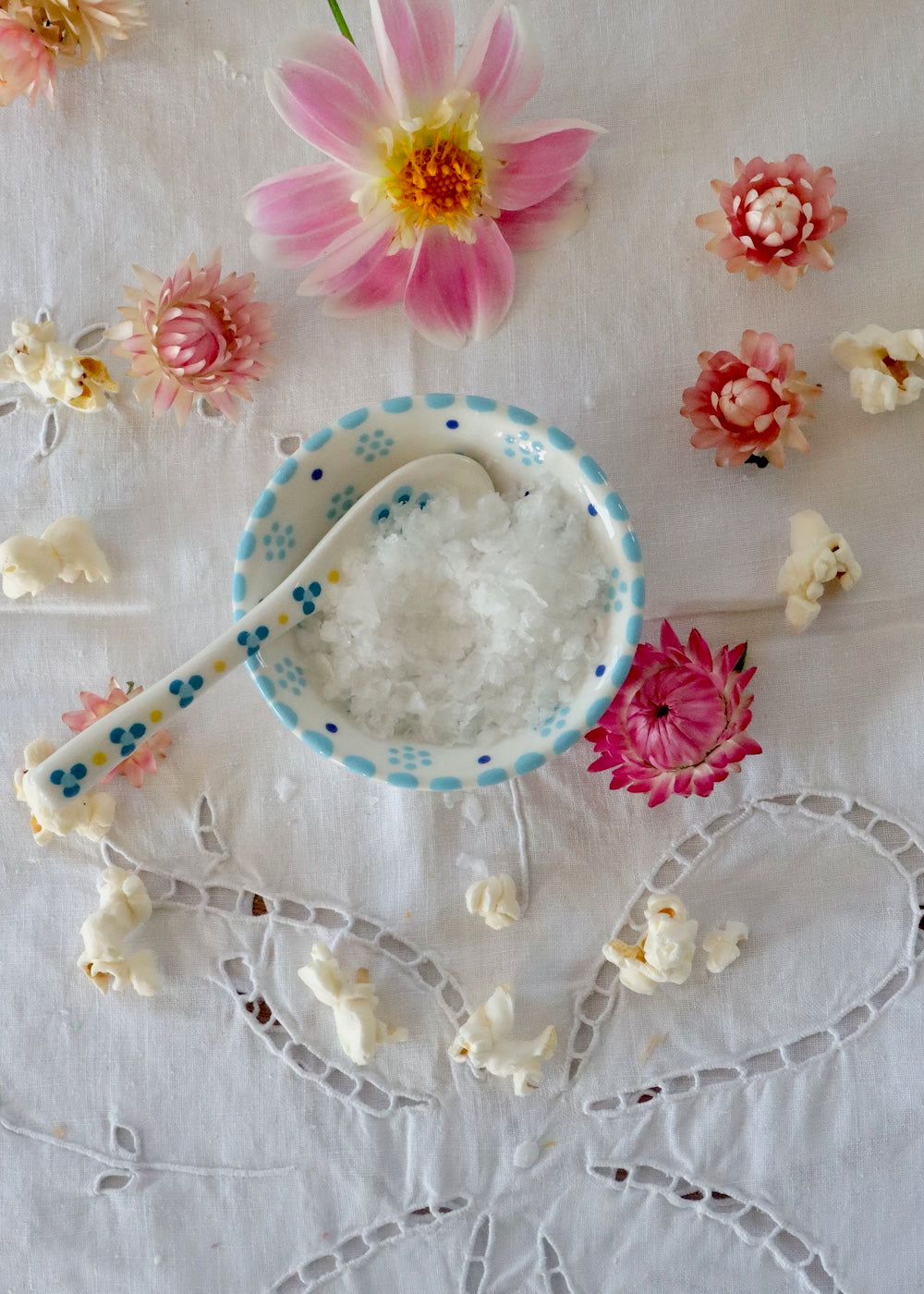 Salt Dish - White and Blue