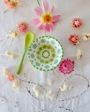 Salt Dish - White and Green