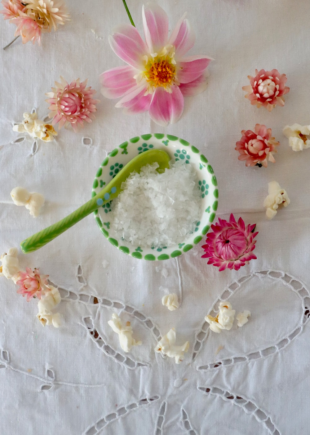 Salt Dish - White and Green