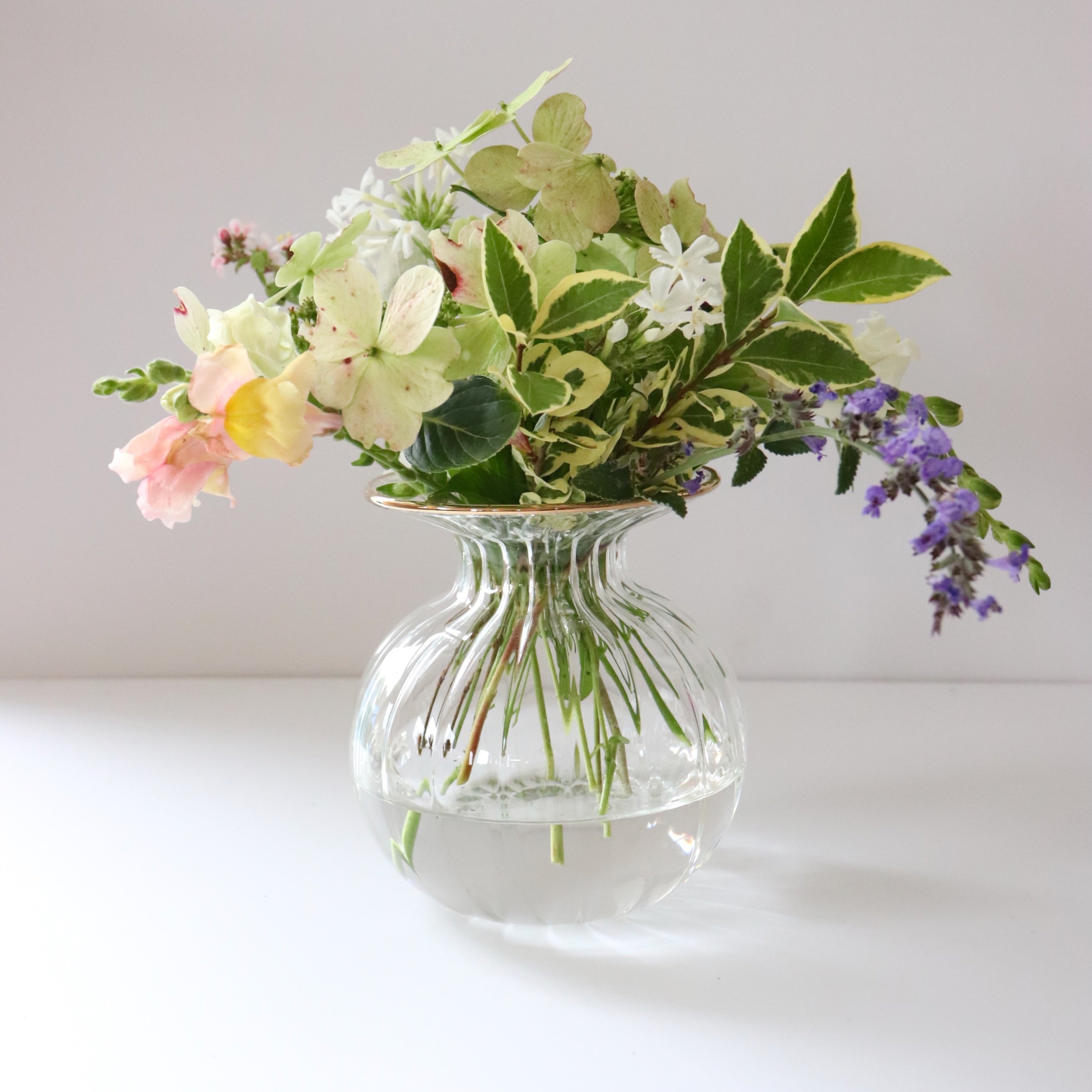 Luna Vase - Blue Rim