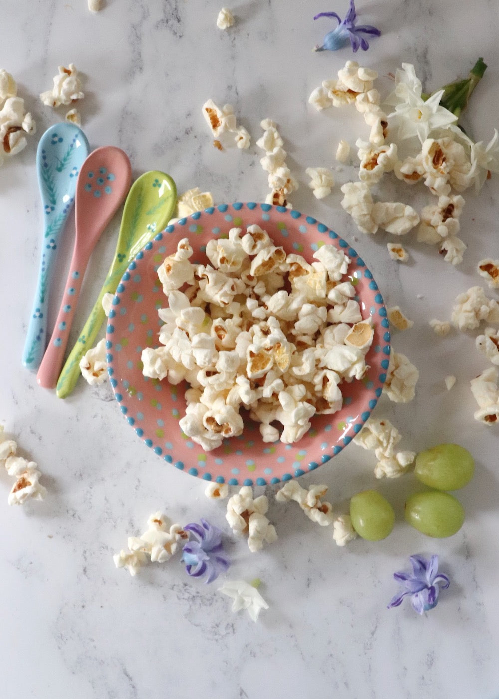 NEW IN: Nut Bowl  Pink with Mid Blue Dots