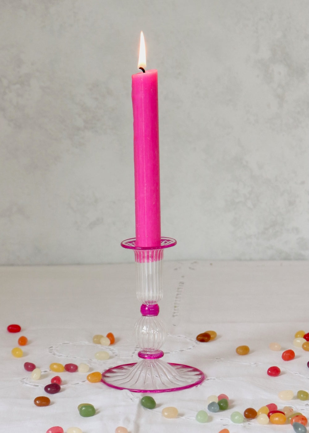Noor Candlestick - Hot Pink