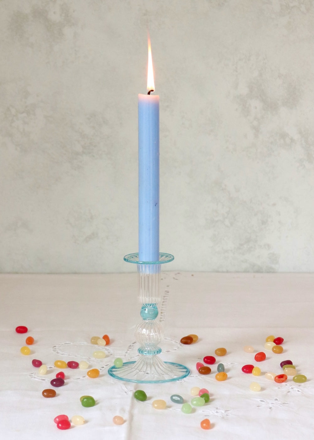 Noor Candlestick - Pale Blue