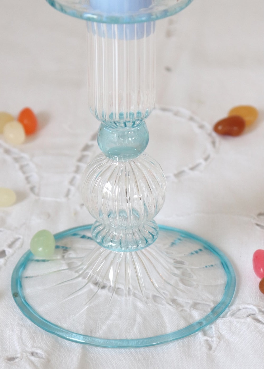 Noor Candlestick - Pale Blue