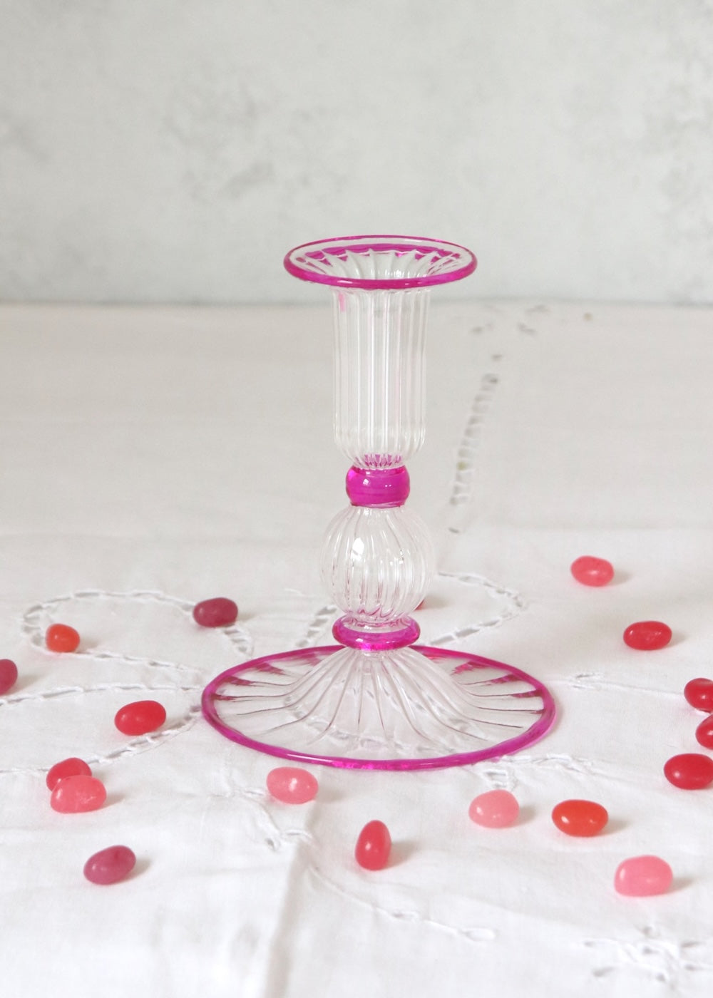 Noor Candlestick - Hot Pink