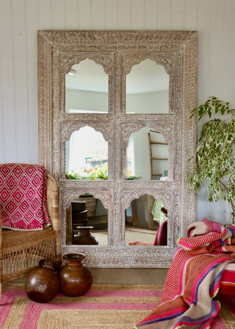 Jharokha Six Pane Mirror