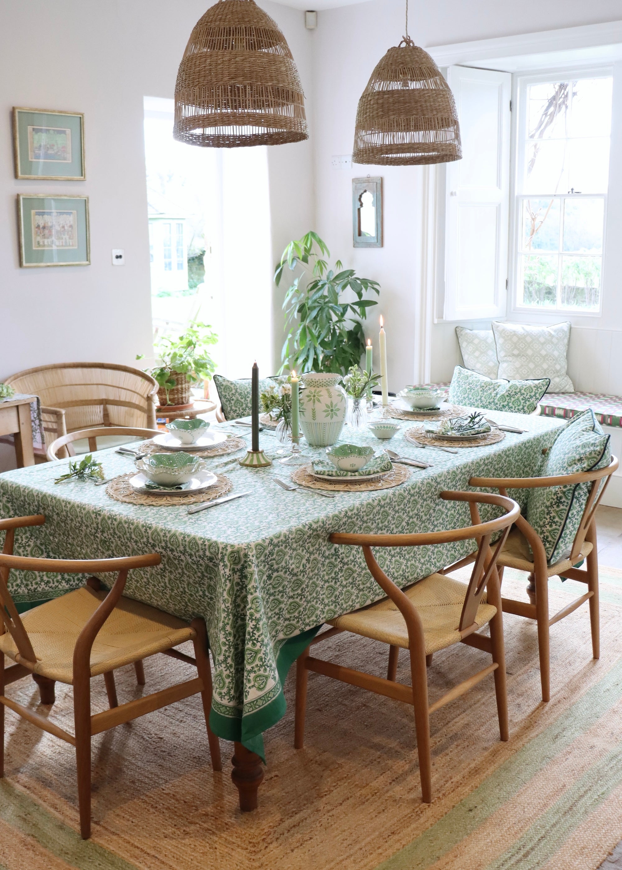 TABLECLOTH - Green Mughal