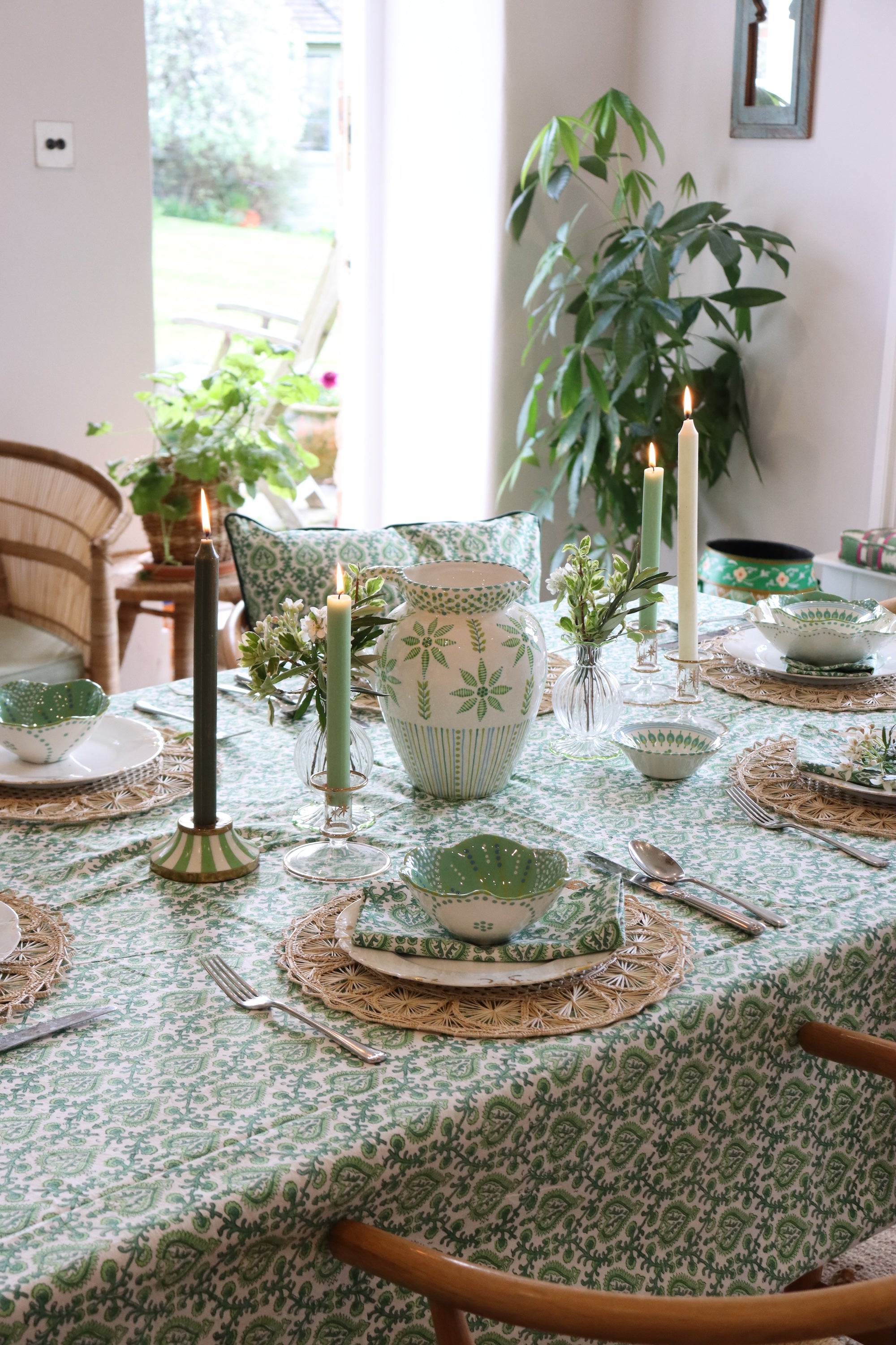 TABLECLOTH - Green Mughal