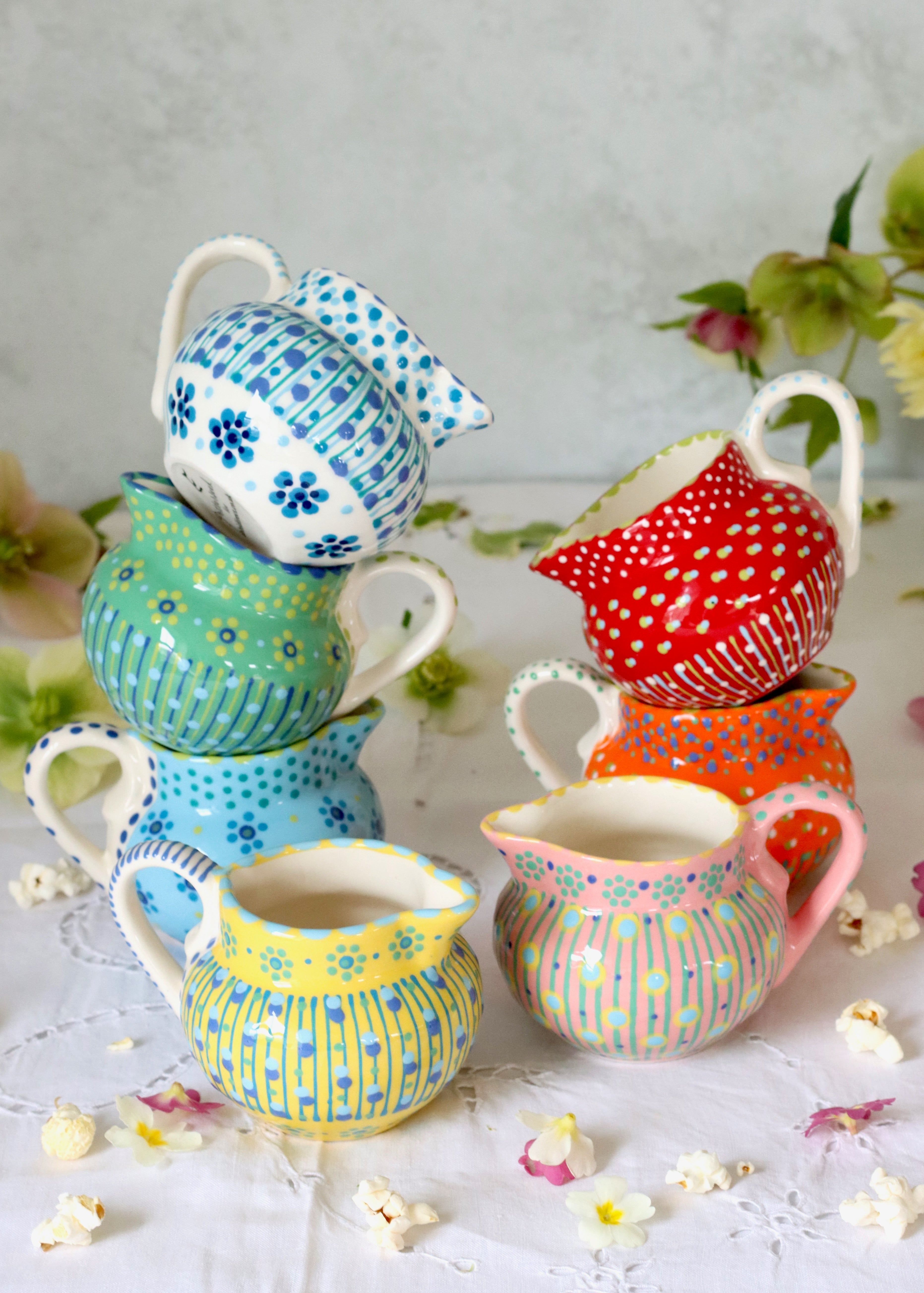 Dinky Jug- Jasper with Yellow Daisies