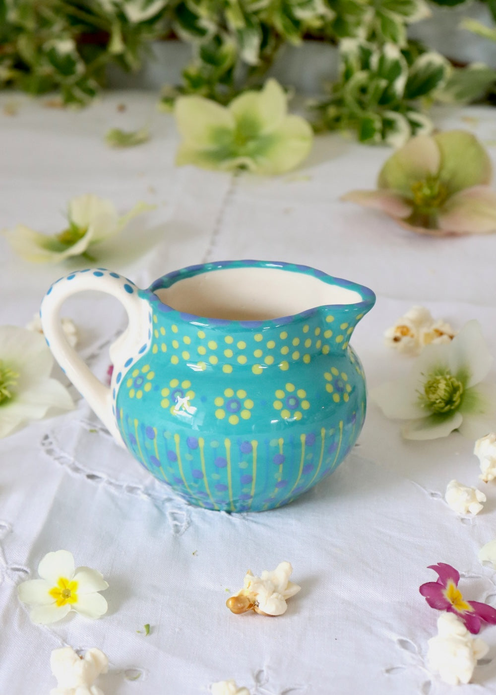 Dinky Jug- Jasper with Yellow Daisies
