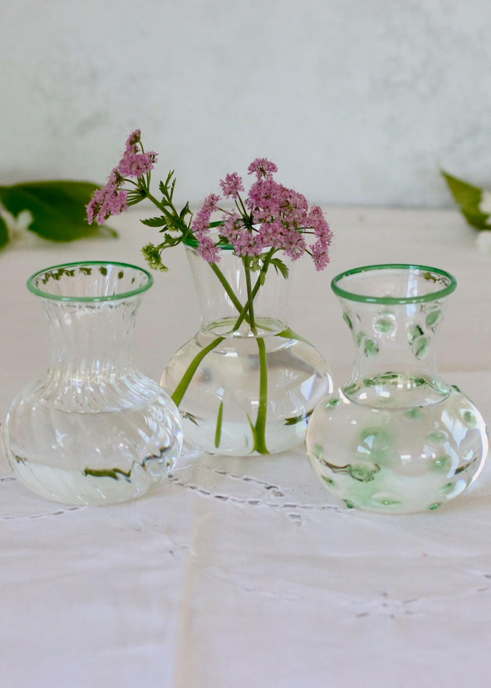 Bud Vase Set of 3 Green