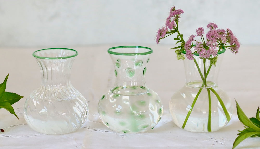 Bud Vase Set of 3 Green