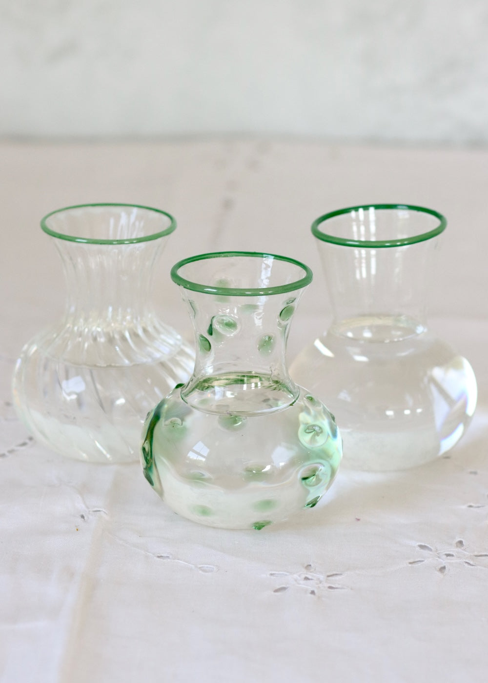 Bud Vase Set of 3 Green