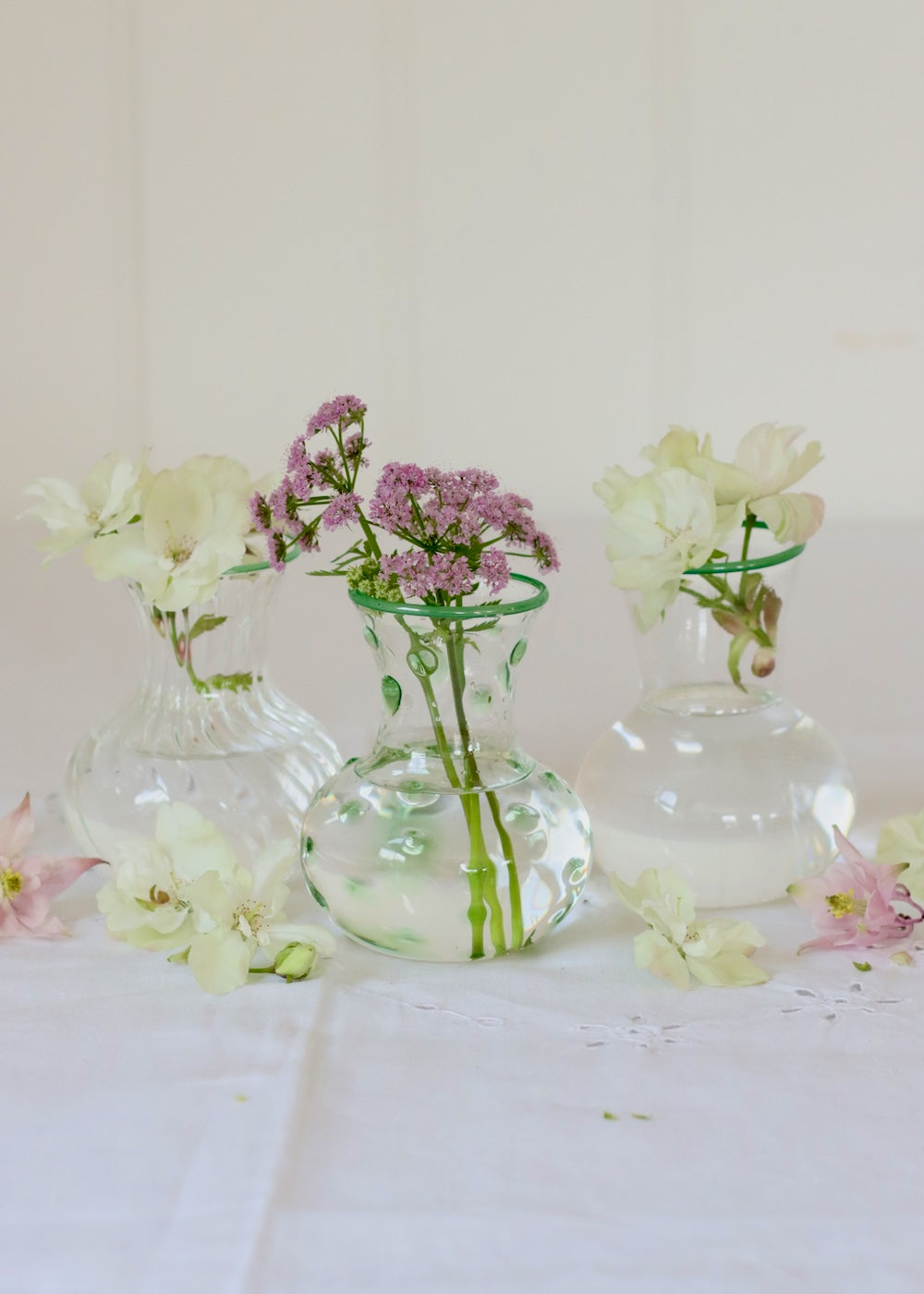 Bud Vase Set of 3 Green