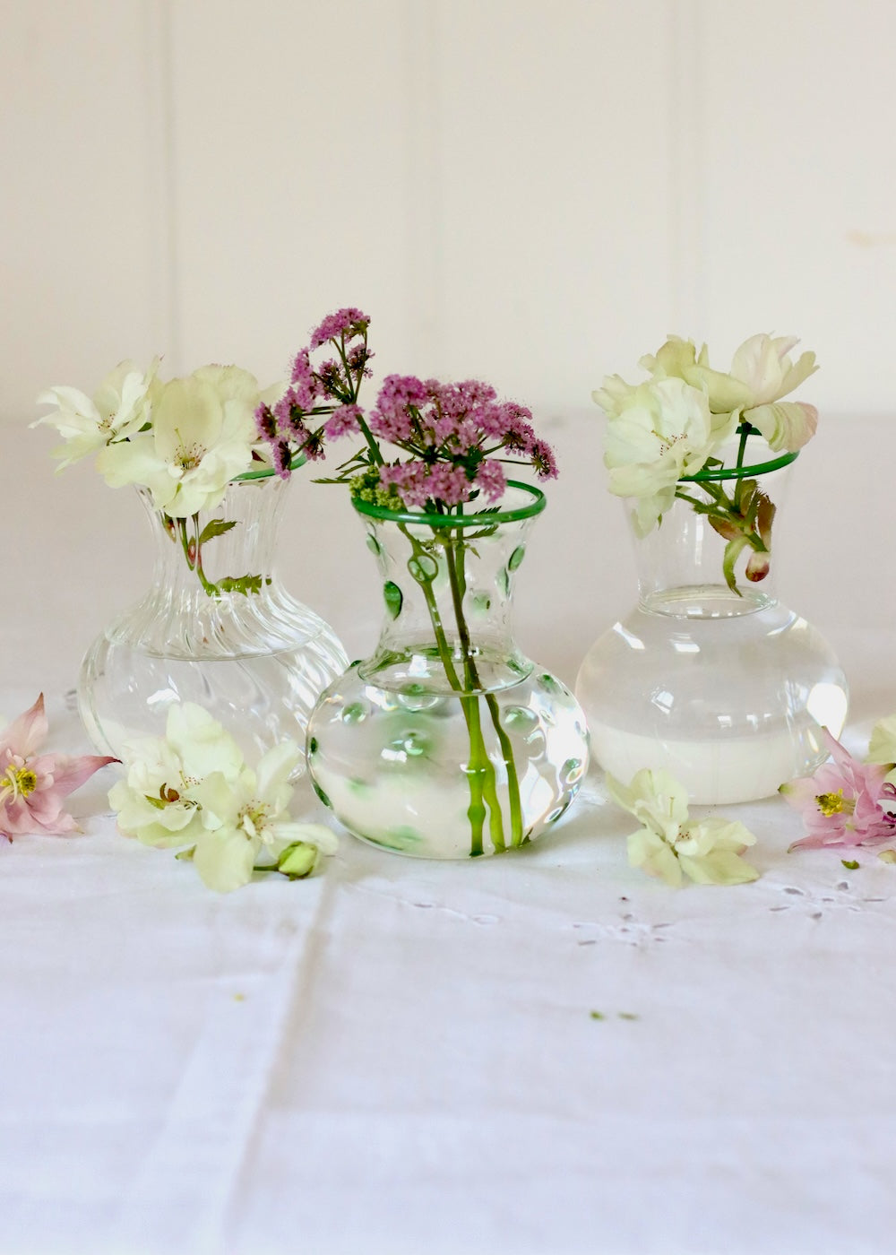 Bud Vase Set of 3 Green