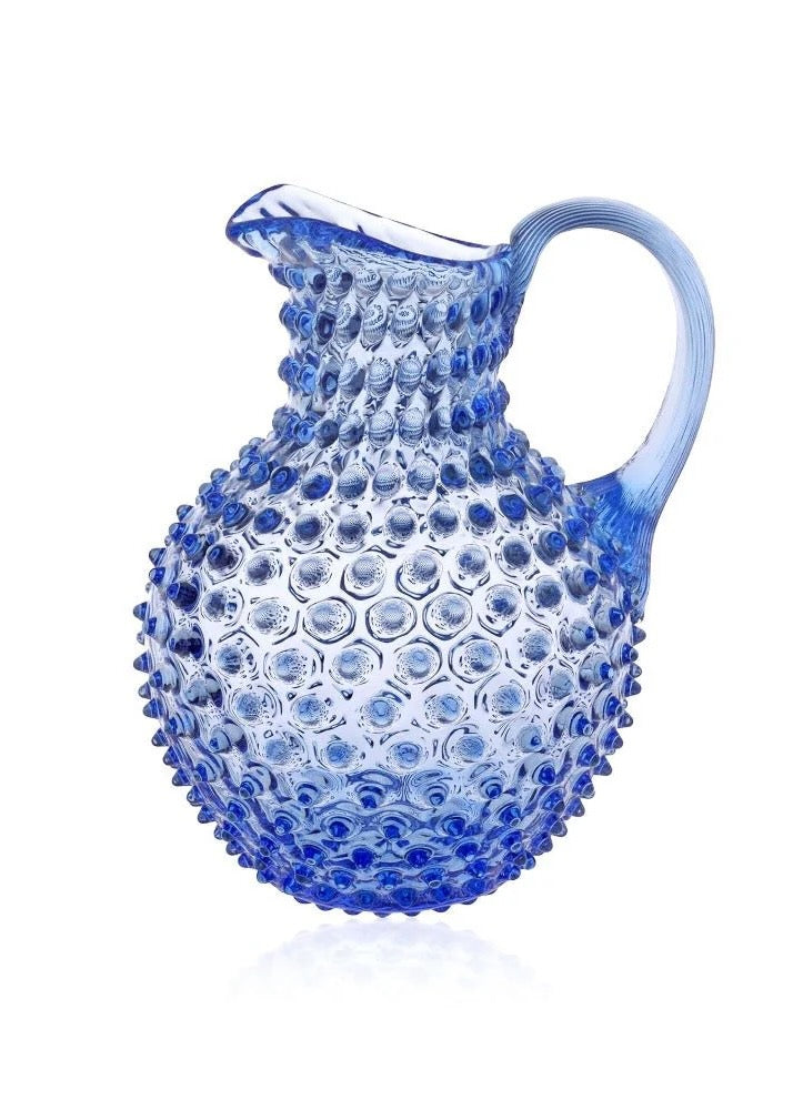 Hobnail Water Jug - Light Blue