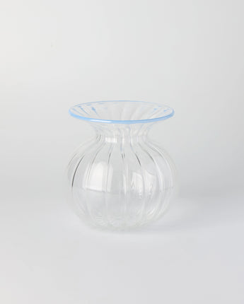 Luna Vase - Blue Rim